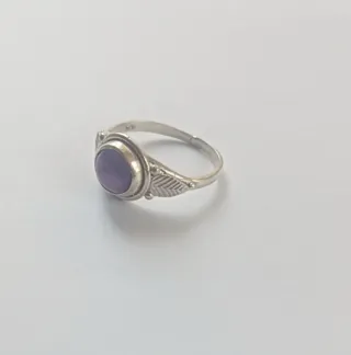 Anillo Plata Ley 925 con Piedra Roja