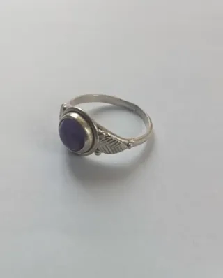 Anillo Plata Ley 925 con Piedra Roja
