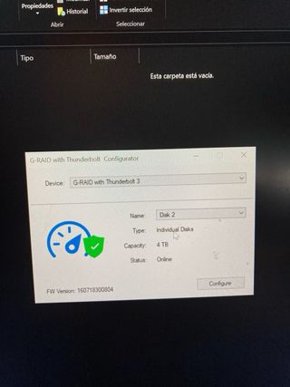G-Raid Disco duro 8TB con thunderbolt 3