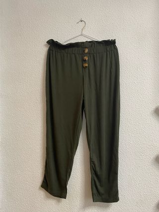 Pantalón verde algodón