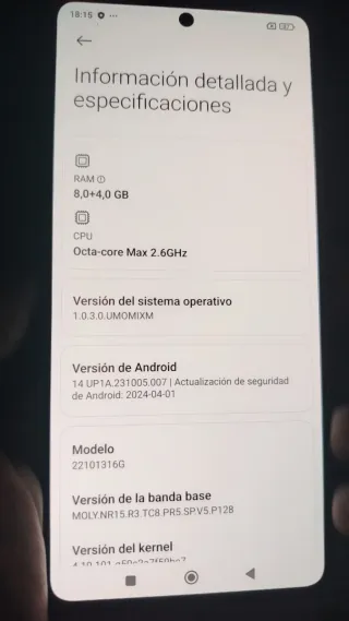 Xiaomi Redmi Note 12 Pro 5G 256 GB 8+4 GB RAM