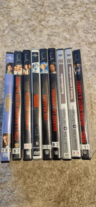 9 Películas DVD Alfred Hitchcock Suspense