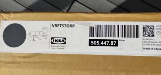 Funda sofá cama Vretstorp 3 plazas Hakebo gris