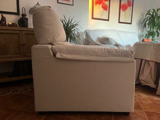 Sillón reclinable eléctrico beige