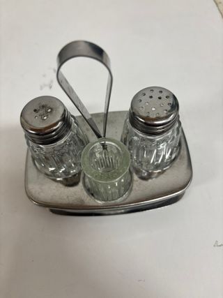 Tris Sale Pepe Abert Acciaio Inox & Vetro