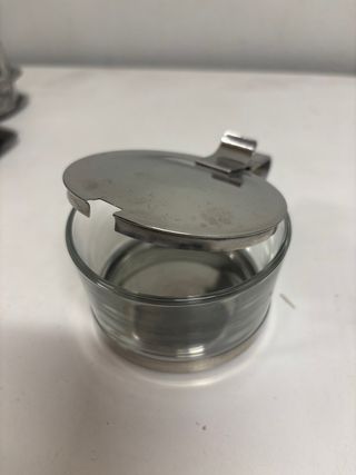 Formaggiera in vetro e metallo