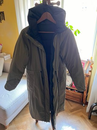 Parka Larga Reversible Zara Mujer