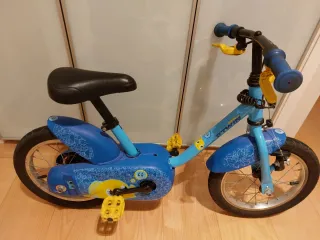 Bicicleta infantil pedales azul btwin