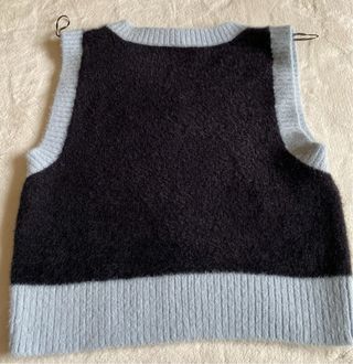 Chaleco H&M S Houndstooth Azul Negro