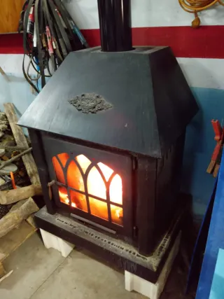 Chimenea Hierro Fundido Negra