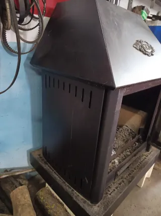 Chimenea Hierro Fundido Negra