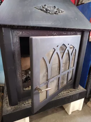 Chimenea Hierro Fundido Negra