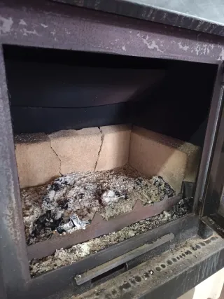 Chimenea Hierro Fundido Negra