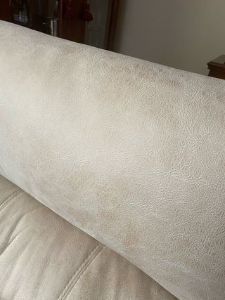 Sofá 3 plazas beige tela lavable