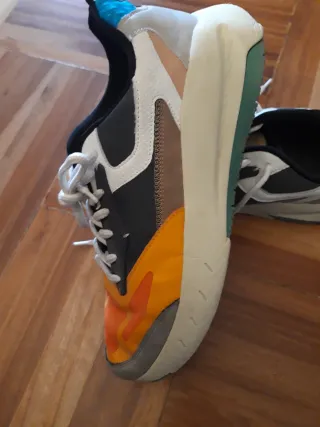 Zapatillas Zara Talla 42 Gris Naranja