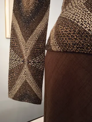 Completo Oblyó marrone e beige