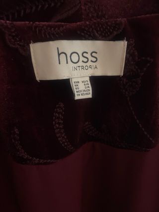 Abrigo kimono terciopelo burdeos Hoss Intropia