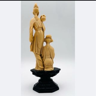 Coppia sculture A.Santini geishe musiciste