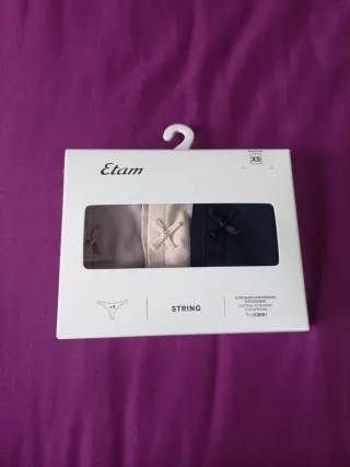 Pack 3 tangas Etam XS
