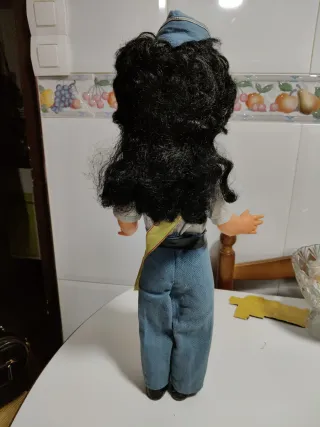 Muñeca funcionando militar antigua funcionando mil