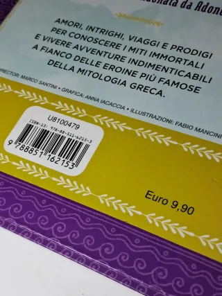 Libro per bambini ragazzi dee ed eroine miti greci