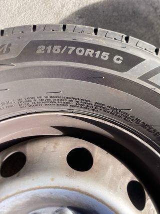 Ruedas autocaravana 15' con llanta 215/70R15C 109R