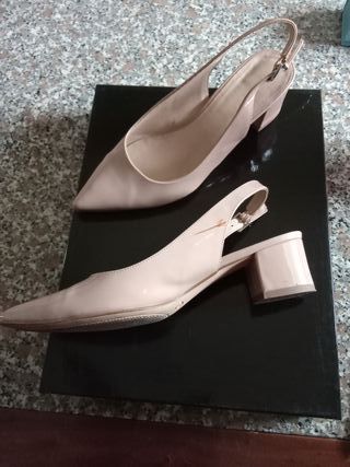 Scarpe Slingback Rosa Antico Tg 39