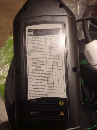 Cargador Portátil Coche Eléctrico EV