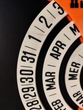 Calendario Perpetuo da Parete Pubblicitario Anni70