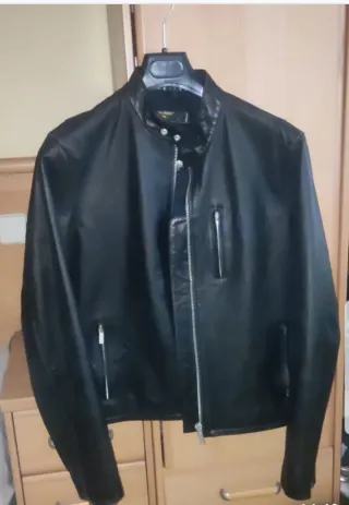 Cazadora cuero Levi's negra hombre l