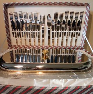 Servizio Posate Pesce Argento e Oro