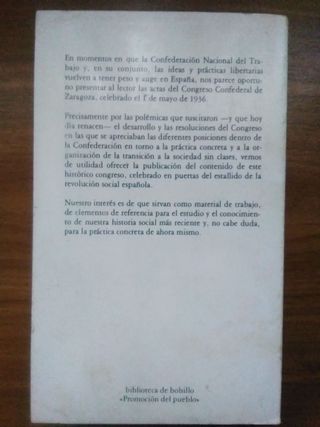 CNT. El Congreso Confederal de Zaragoza (1936)