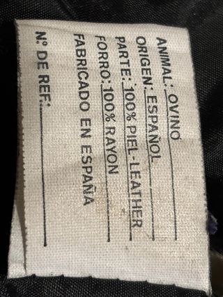 Chaqueta de piel tipo americana negra