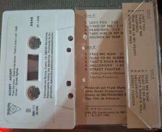 Lote 5 Cassettes Accept