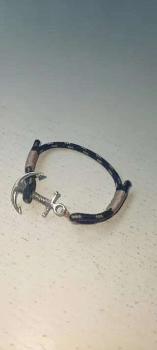 Bracciale Tom Hope Ancora Blu Argento