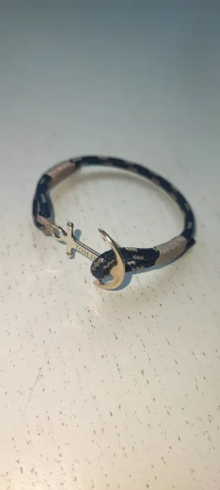 Bracciale Tom Hope Ancora Blu Argento