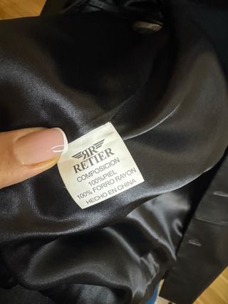 Chaqueta de Piel Retier Negra Talla M