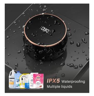 Tres Dispensadores Jabón Automático Negro/Dorado