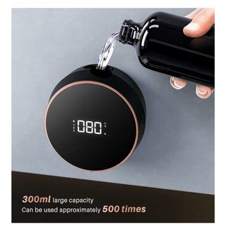 Tres Dispensadores Jabón Automático Negro/Dorado