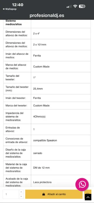 SISTEMA MULTIMEDIA LD SYSTEMS DAVE 8 XS