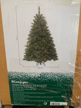 Árbol de Navidad El Corte Inglés 150cm