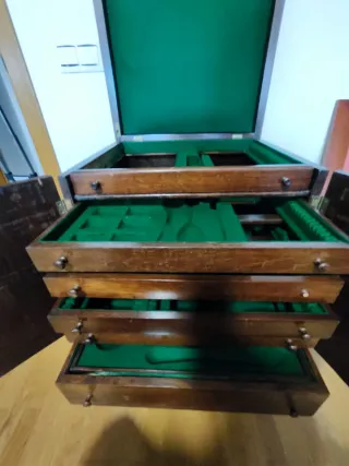 Baúl Cajonero Madera Mueble Vajilla