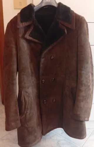 Montone uomo shearling marrone