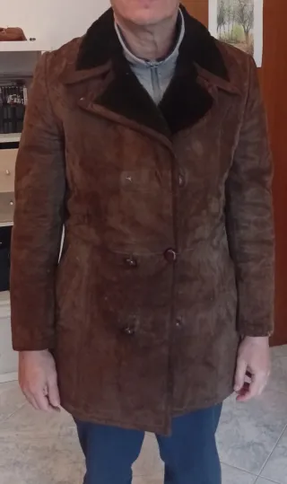 Montone uomo shearling marrone