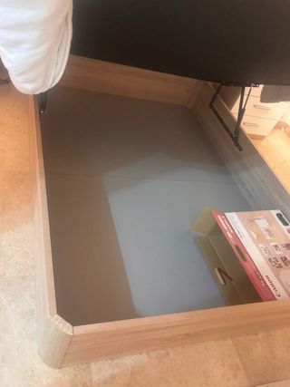 Canapé abatible madera y tela con colchon