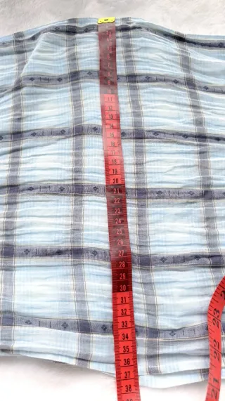 Bufanda Tommy Hilfiger cuadros azul y gris