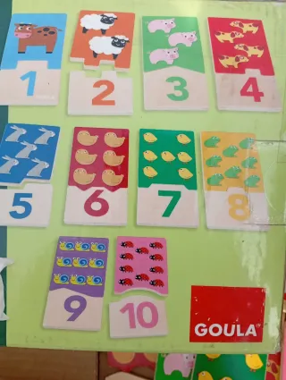 Duo puzzle Goula número 1 a 10 juego para 2 años