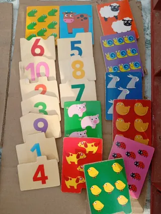 Duo puzzle Goula número 1 a 10 juego para 2 años