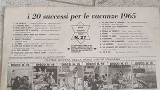 LP 33 Giri i 20 SUCCESSI PER LE VACANZE 1965