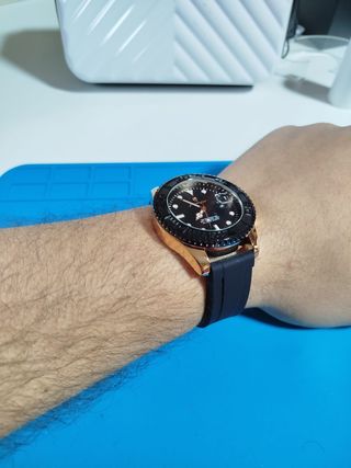 Reloj Poedagar Negro Rose Gold 41mm